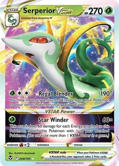 Serperior VSTAR 008/195 · Holofoil (Silver Tempest)