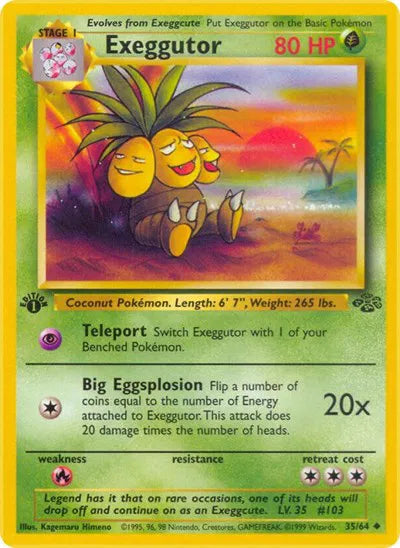 Exeggutor 35 · Jungle - 1st Edition Vintage