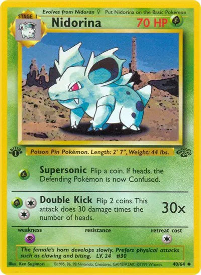 Nidorina 40 · 1st Edition (Jungle)