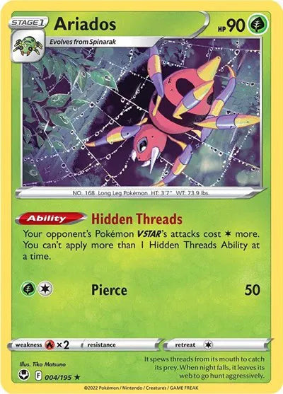 Ariados 004/195 Holo (Silver Tempest)