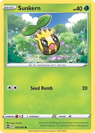 Sunkern 005/195 · Normal (Silver Tempest)