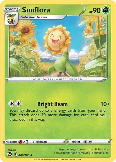 Sunflora 006/195 · Normal (Silver Tempest)