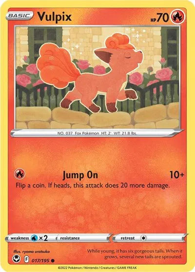 Vulpix 017/195 · Reverse Holofoil (Silver Tempest)