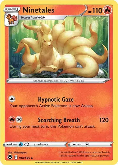 Ninetales 018/195 · Normal (Silver Tempest)