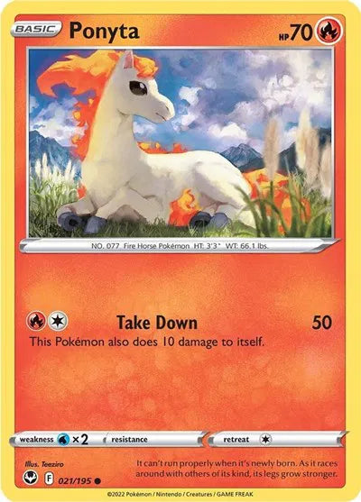 Ponyta 021/195 · Normal (Silver Tempest)