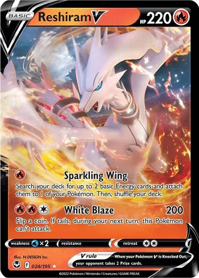Reshiram V 024/195 (Silver Tempest)