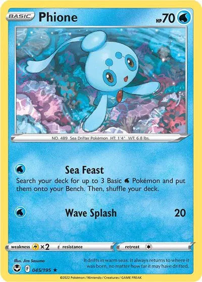 Phione 045/195 · Reverse Holofoil (Silver Tempest)