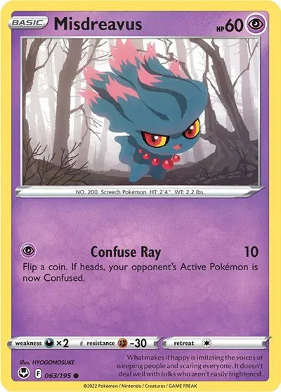 Misdreavus 063/195 · Normal (Silver Tempest)