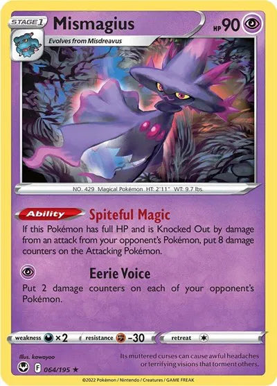 Mismagius 064/195 · Reverse Holofoil (Silver Tempest)