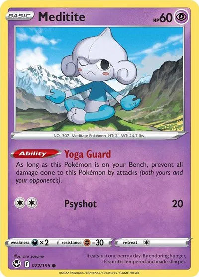 Meditite 072/195 · Normal (Silver Tempest)