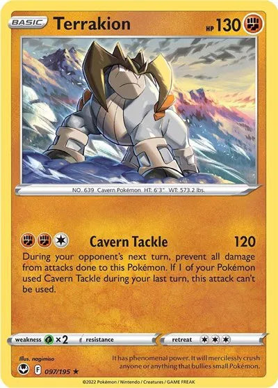 Terrakion 097/195 Holo (Silver Tempest)