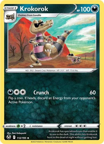 Krokorok 112/195 · Normal (Silver Tempest)