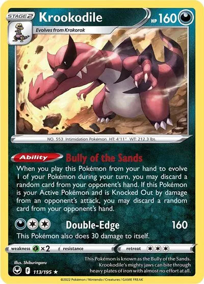 Krookodile 113/195 Holo (Silver Tempest)