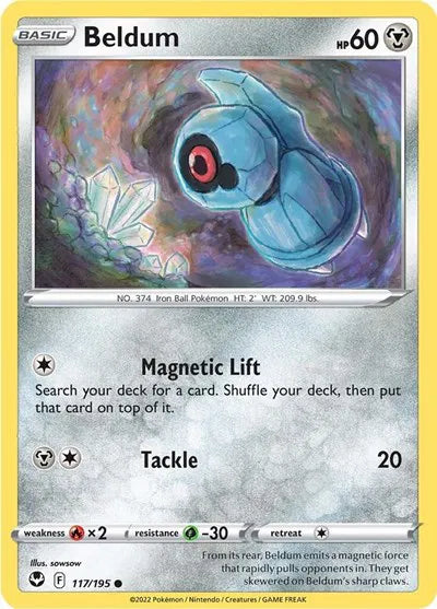 Beldum 117/195 · Normal (Silver Tempest)