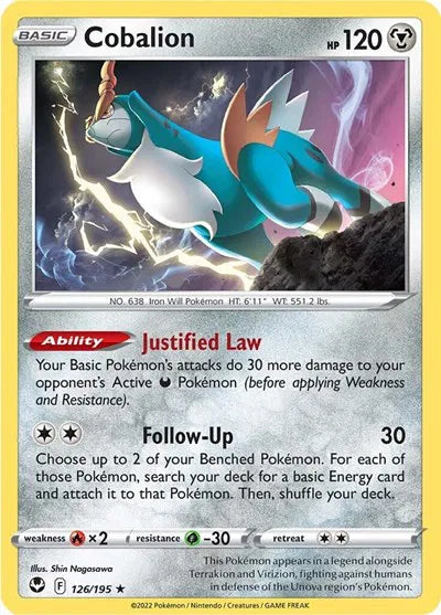 Cobalion 126/195 · Normal (Silver Tempest)