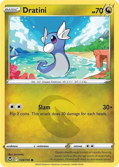 Dratini 129/195 · Normal (Silver Tempest)