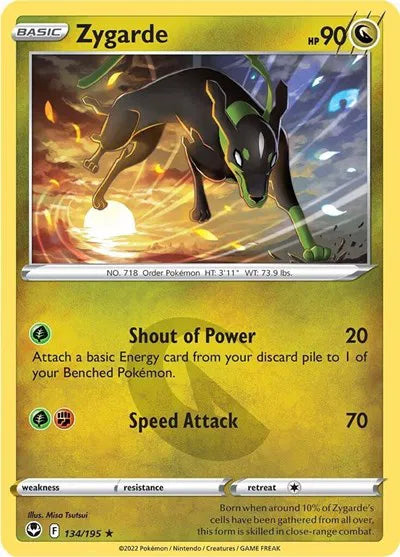 Zygarde 134/195 · Normal (Silver Tempest)