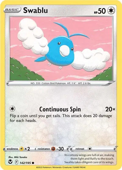 Swablu 142/195 · Normal (Silver Tempest)