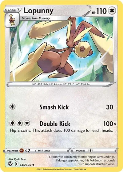 Lopunny 145/195 · Normal (Silver Tempest)