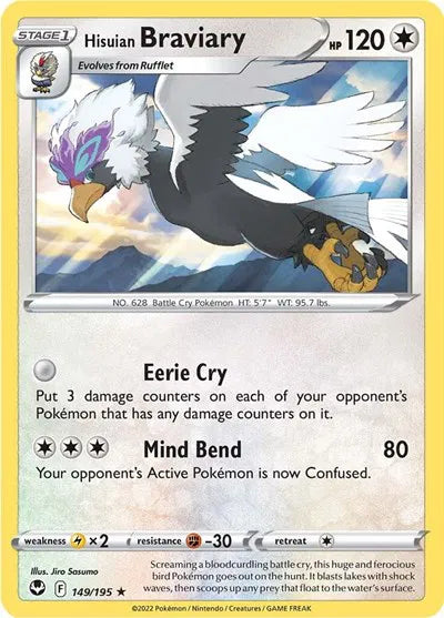 Hisuian Braviary 149/195 · Normal (Silver Tempest)