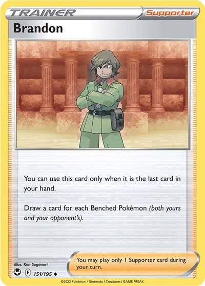 Brandon 151/195 · Reverse Holofoil (Silver Tempest)