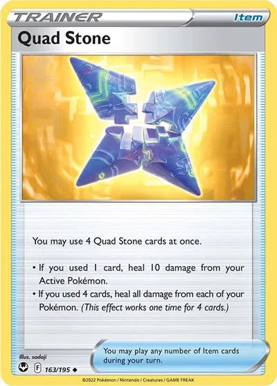 Quad Stone 163/195 · Normal (Silver Tempest)