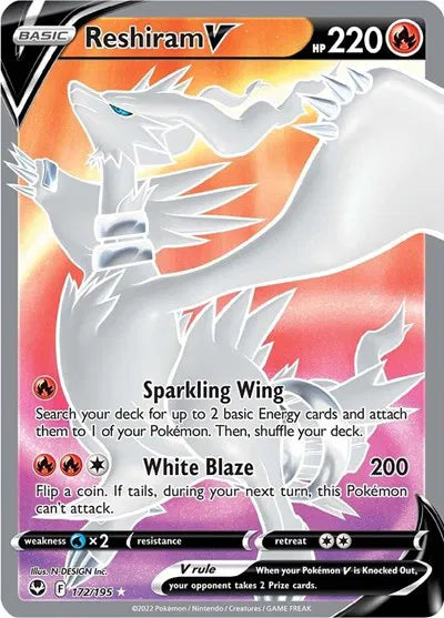 Reshiram V (Full Art) - Silver Tempest 172/195