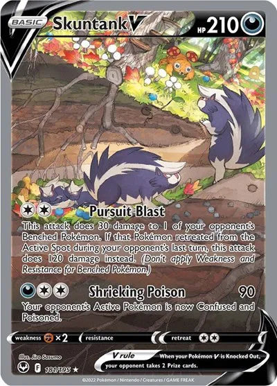 Skuntank V (Alternate Full Art) 181/195 · Holofoil (Silver Tempest)