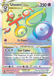 Unown VSTAR (Secret) 199/195 (Silver Tempest)