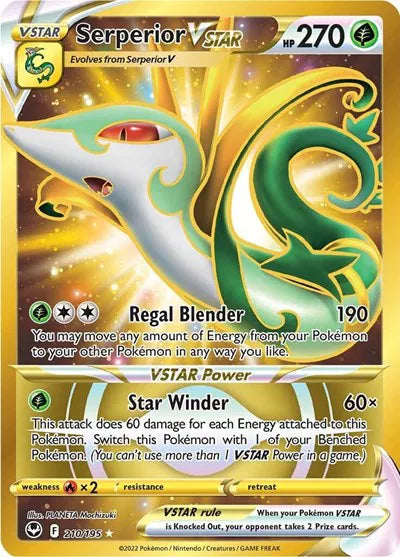 Serperior VSTAR (Secret) 210/195 · Holofoil (Silver Tempest)