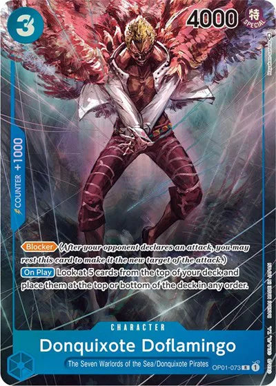 Donquixote Doflamingo (073) (Parallel) OP01-073 (Romance Dawn) — PSA 10