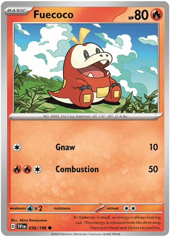 Fuecoco 036/198 · Reverse Holofoil (Scarlet & Violet Base Set)