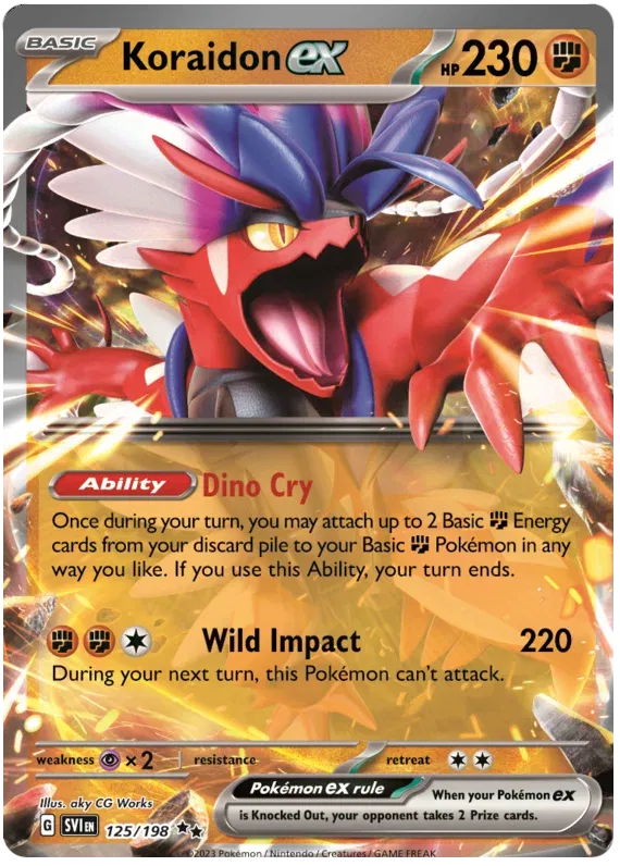 Koraidon ex 125/198 (Scarlet & Violet Base Set)