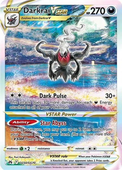 Darkrai VSTAR GG50/GG70 (Crown Zenith: Galarian Gallery) — PSA 10