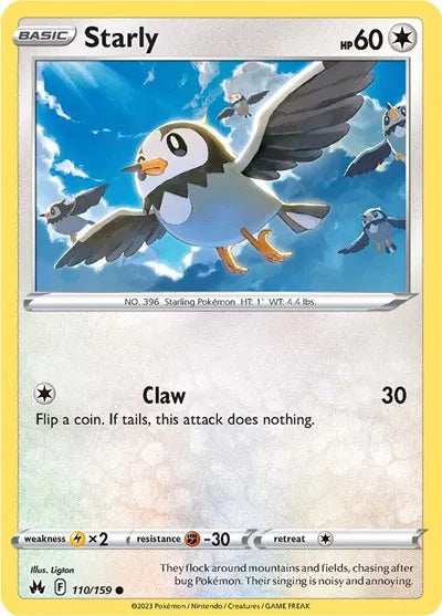 Starly 110/159 · Normal (Crown Zenith)