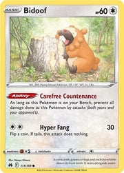 Bidoof 111/159 · Normal (Crown Zenith)