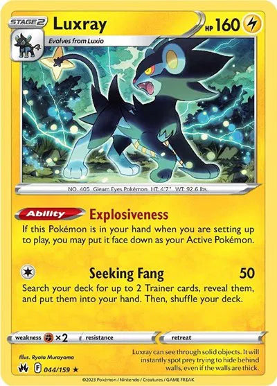 Luxray 044/159 · Reverse Holofoil (Crown Zenith)