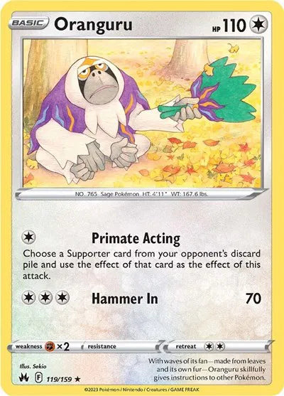 Oranguru 119/159 · Reverse Holofoil (Crown Zenith)