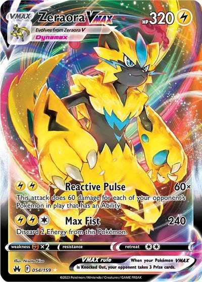 Zeraora VMAX 054/159 · Holofoil (Crown Zenith)