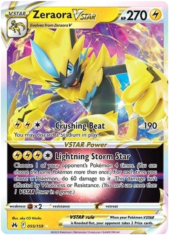 Zeraora VSTAR 055/159 · Holofoil (Crown Zenith)
