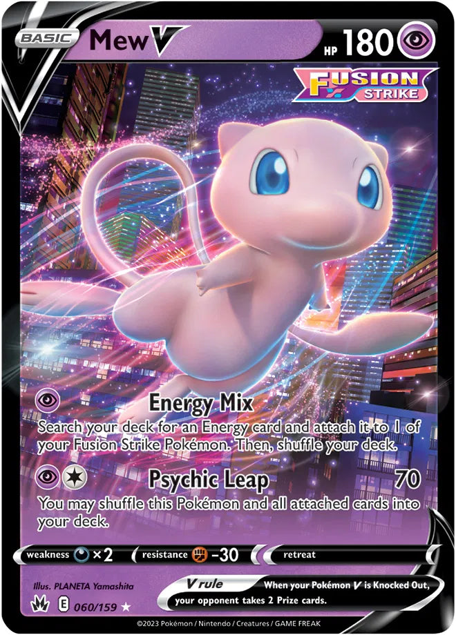Mew V 060/159 · Holofoil (Crown Zenith) — PSA 10