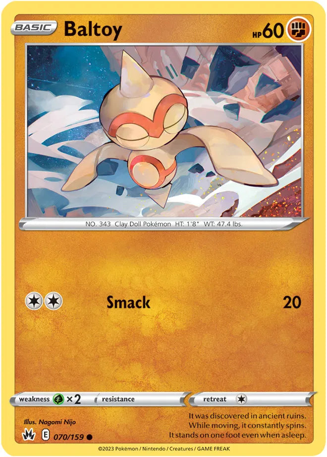 Baltoy 070/159 · Reverse Holofoil (Crown Zenith)