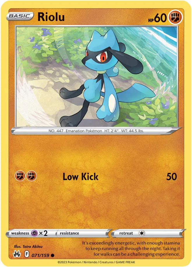 Riolu 071/159 · Normal (Crown Zenith)