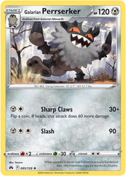 Galarian Perrserker 085/159 · Reverse Holofoil (Crown Zenith)