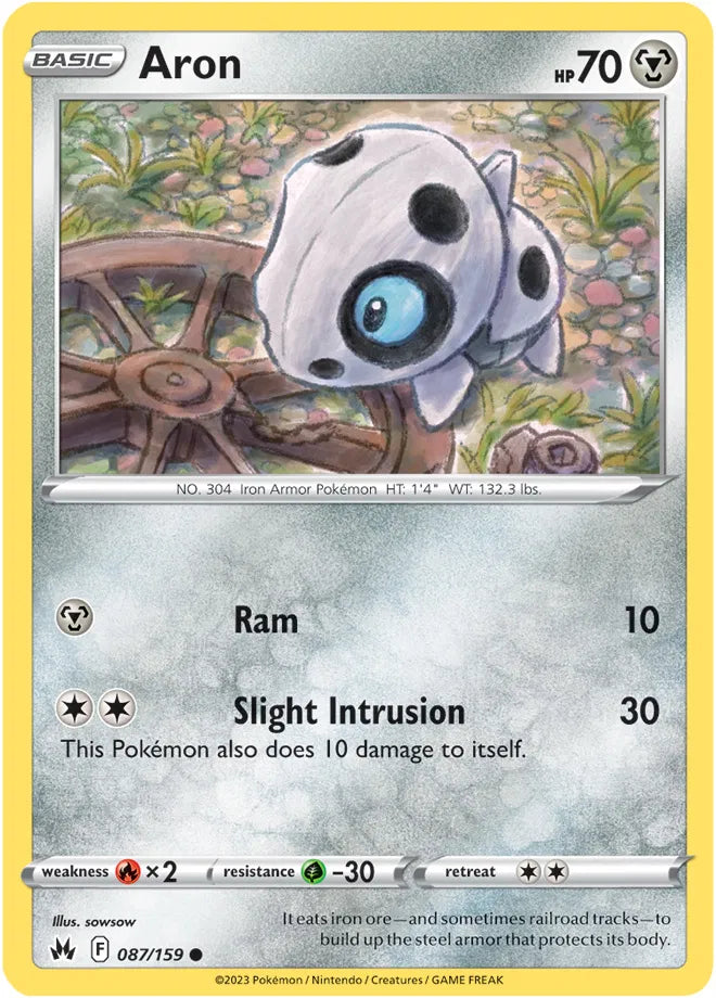Aron 087/159 · Reverse Holofoil (Crown Zenith)
