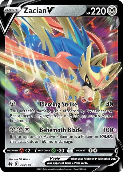 Zacian V 095/159 · Holofoil (Crown Zenith)