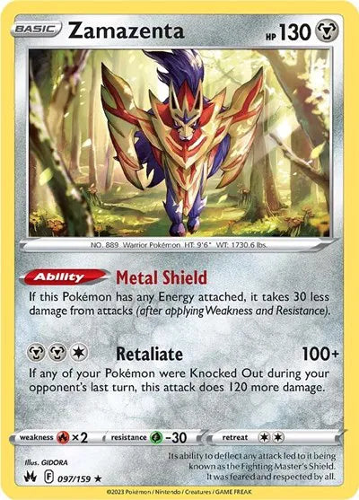 Zamazenta 097/159 · Reverse Holofoil (Crown Zenith)
