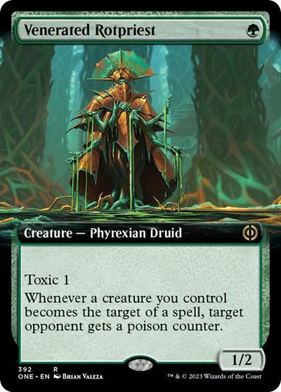 Venerated Rotpriest (Extended Art) 392 · Foil (Phyrexia: All Will Be One)