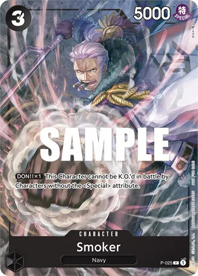 Smoker (Pre-Release) P-025 · Normal (One Piece Promotion Cards)