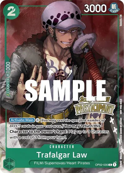 One Piece - Trafalgar Law (Offline Regional 2023) [Participant] - One Piece Promotion Cards (OP-PR)